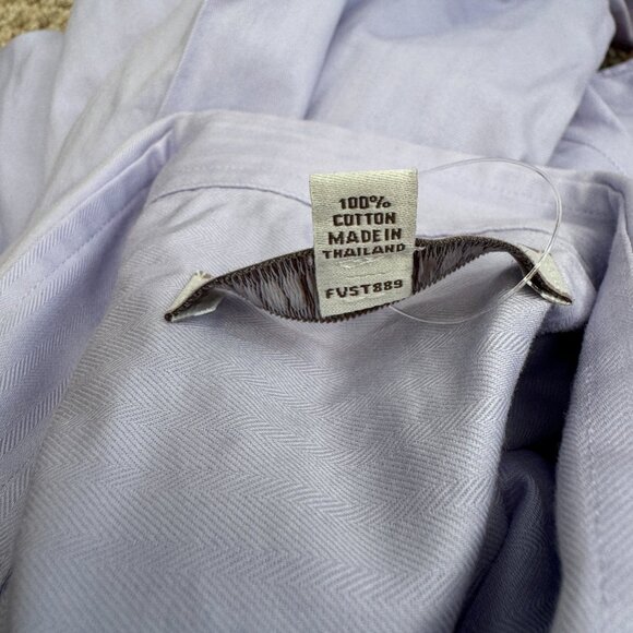 Joseph‎ Abboud Button Front Shirt Mens 16 34/35 Non Iron Lavender - Picture 7 of 7